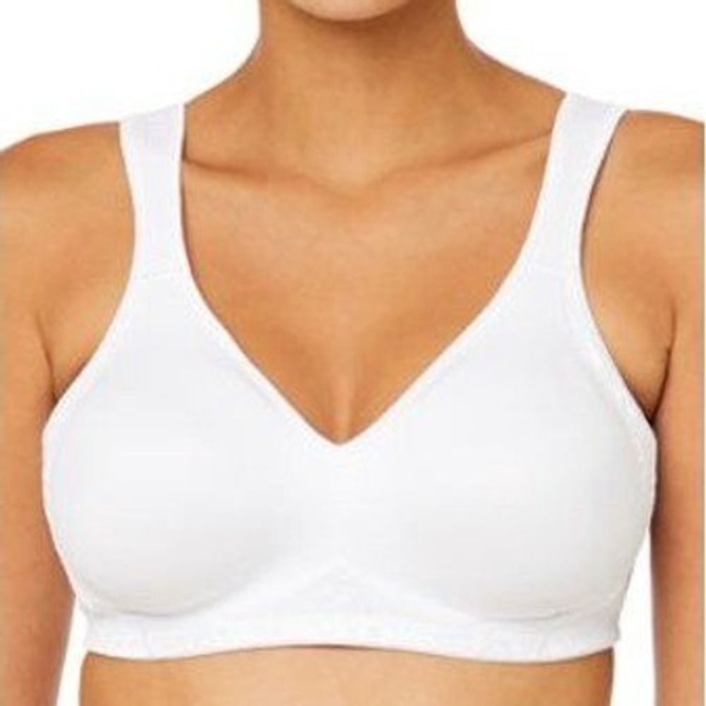 Playtex Women 18 Hour Comfort Bra White 38D Smoothing Wireless Feminine NWT